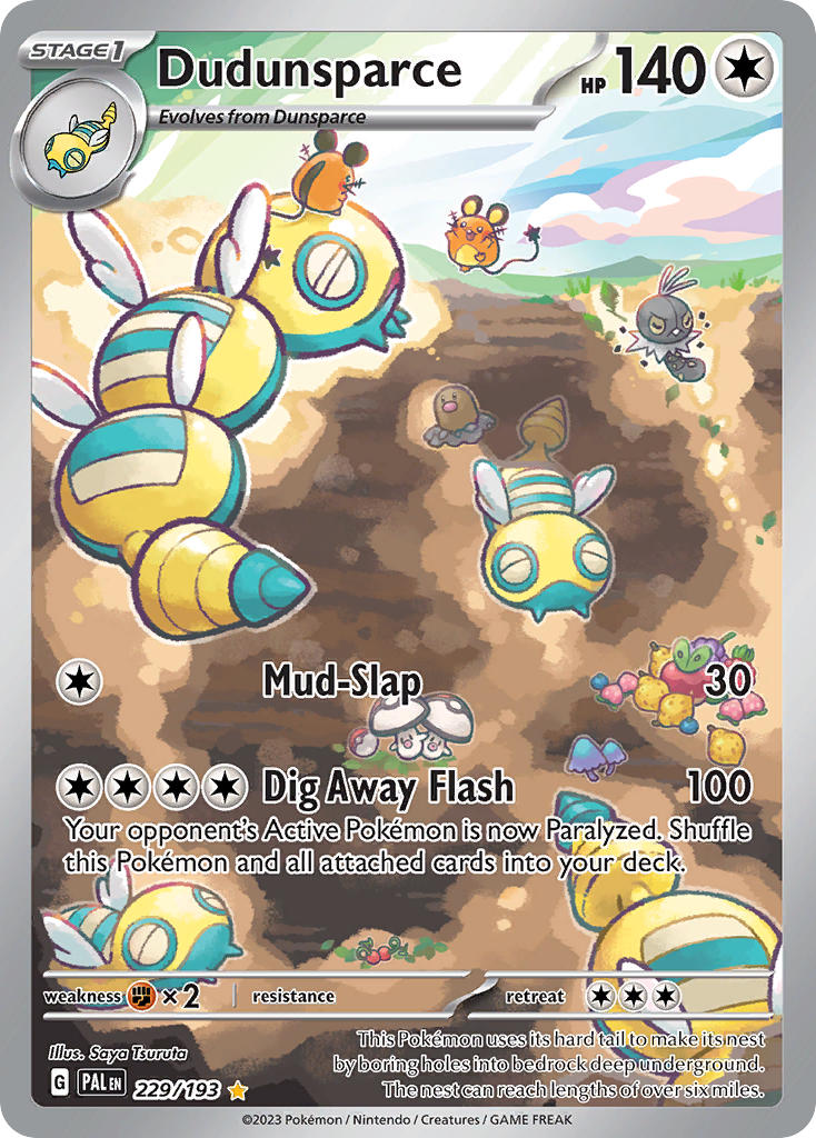Pokemon TCG Paldea Evolved Single: Dudunsparce Holo (229/193)
