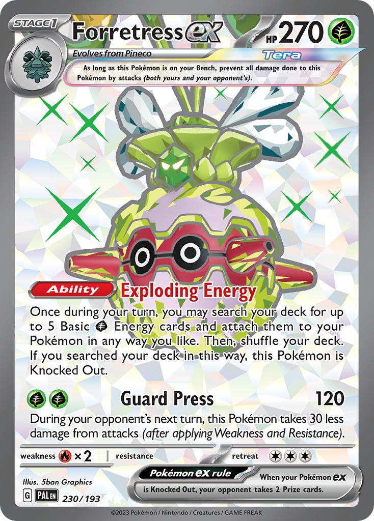 Pokemon TCG Paldea Evolved Single: Forretress ex Holo (230/193)