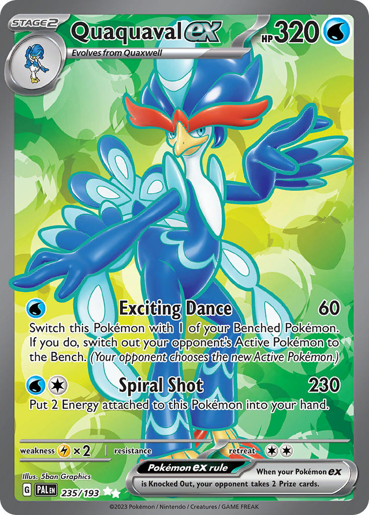 Pokemon TCG Paldea Evolved Single: Quaquaval ex Holo (235/193)