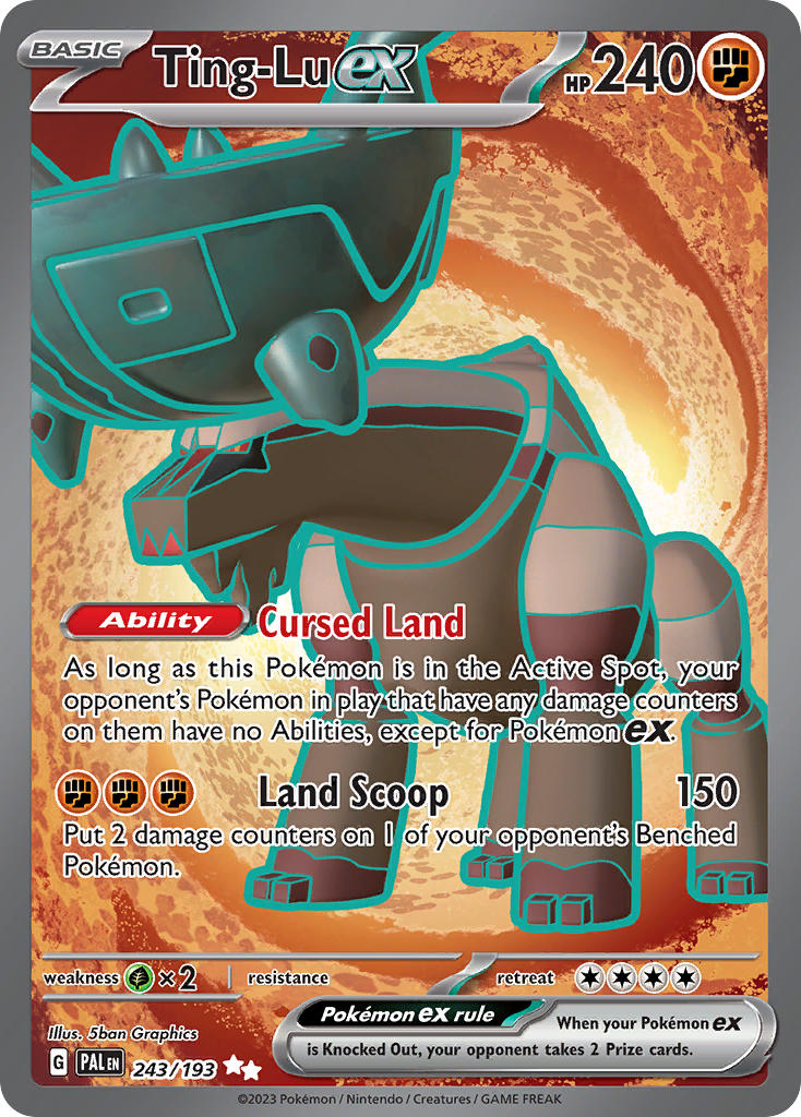 Pokemon TCG Paldea Evolved Single: Ting-Lu ex Holo (243/193)