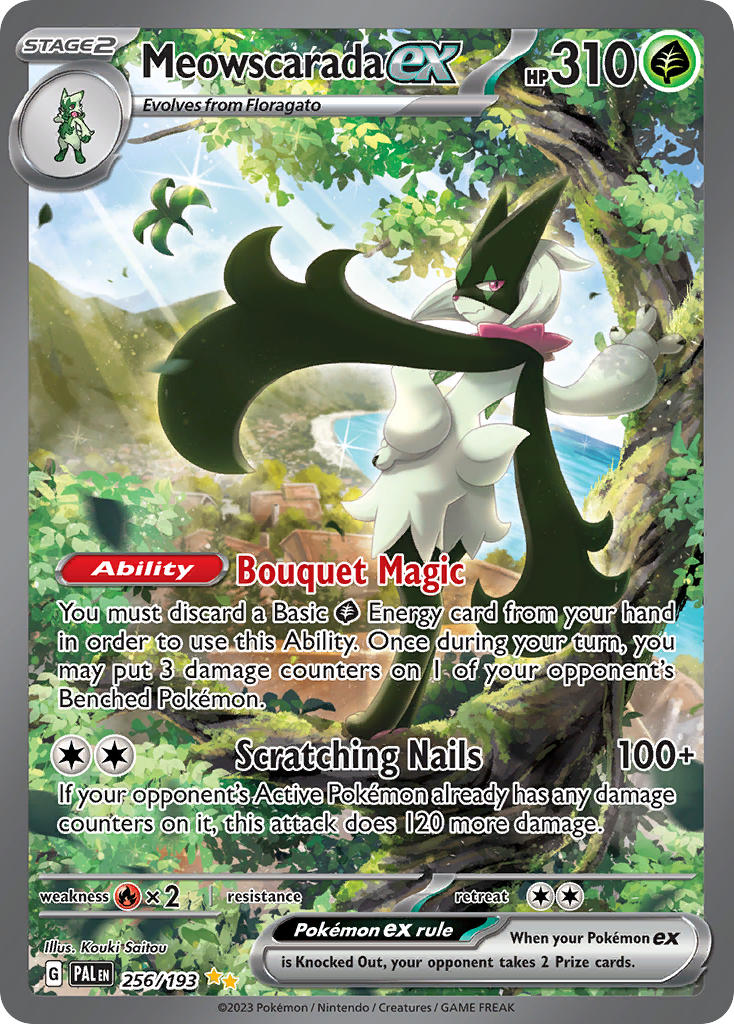 Pokemon TCG Paldea Evolved Single: Meowscarada ex Holo (256/193)