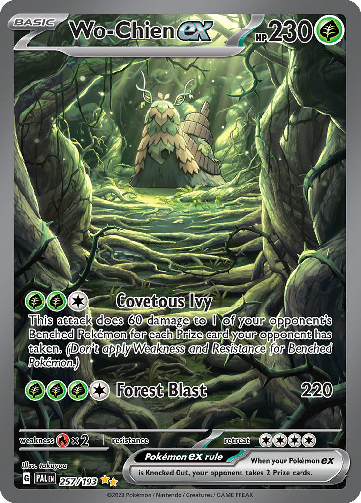 Pokemon TCG Paldea Evolved Single: Wo-Chien ex Holo (257/193)