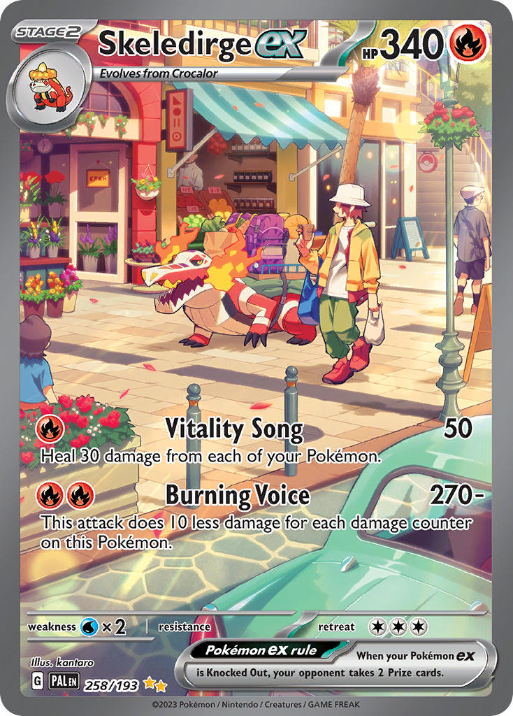Pokemon TCG Paldea Evolved Single: Skeledirge ex Holo (258/193)