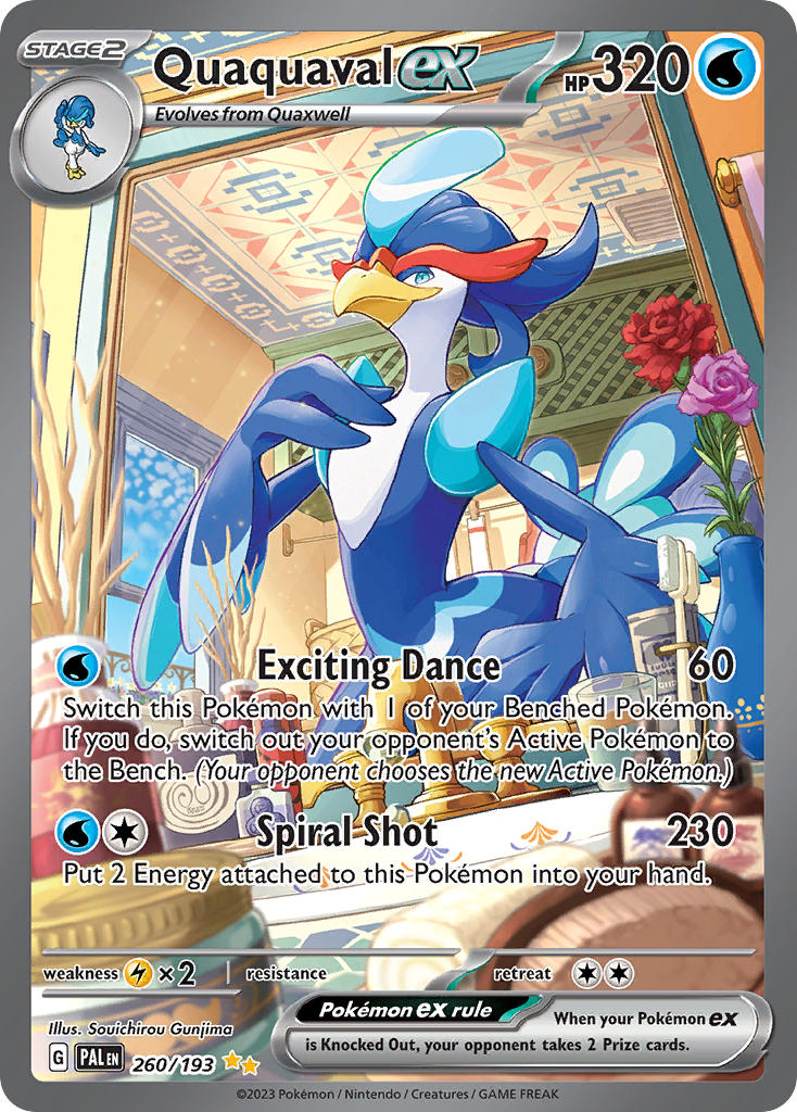 Pokemon TCG Paldea Evolved Single: Quaquaval ex Holo (260/193)