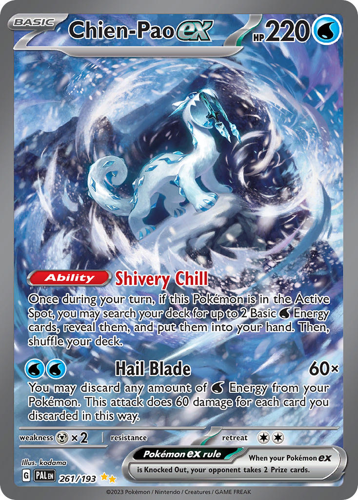 Pokemon TCG Paldea Evolved Single: Chien-Pao ex Holo (261/193)