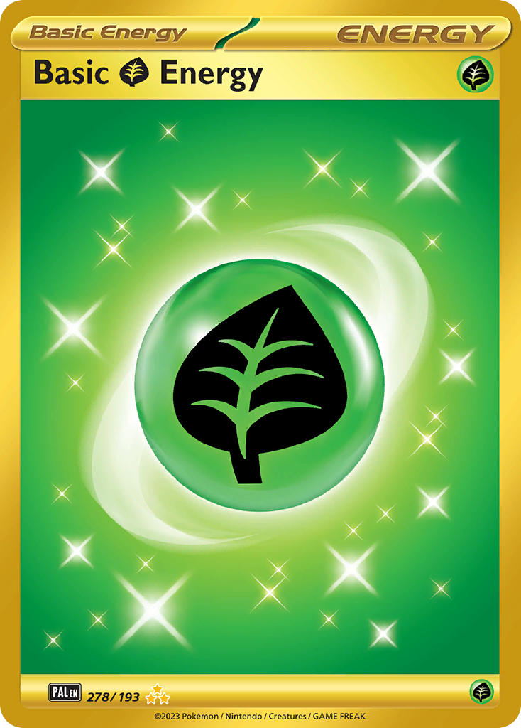 Pokemon TCG Paldea Evolved Single: Grass Energy Holo (278/193)