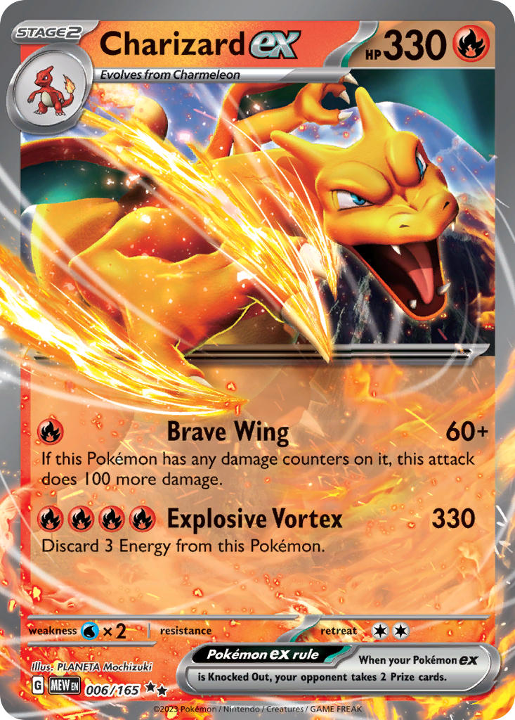 (006/165) Pokemon TCG 151 Single: Charizard ex Double Rare