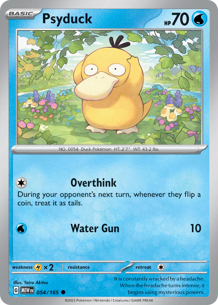 (054/165) Pokemon TCG 151 Single: Psyduck Common