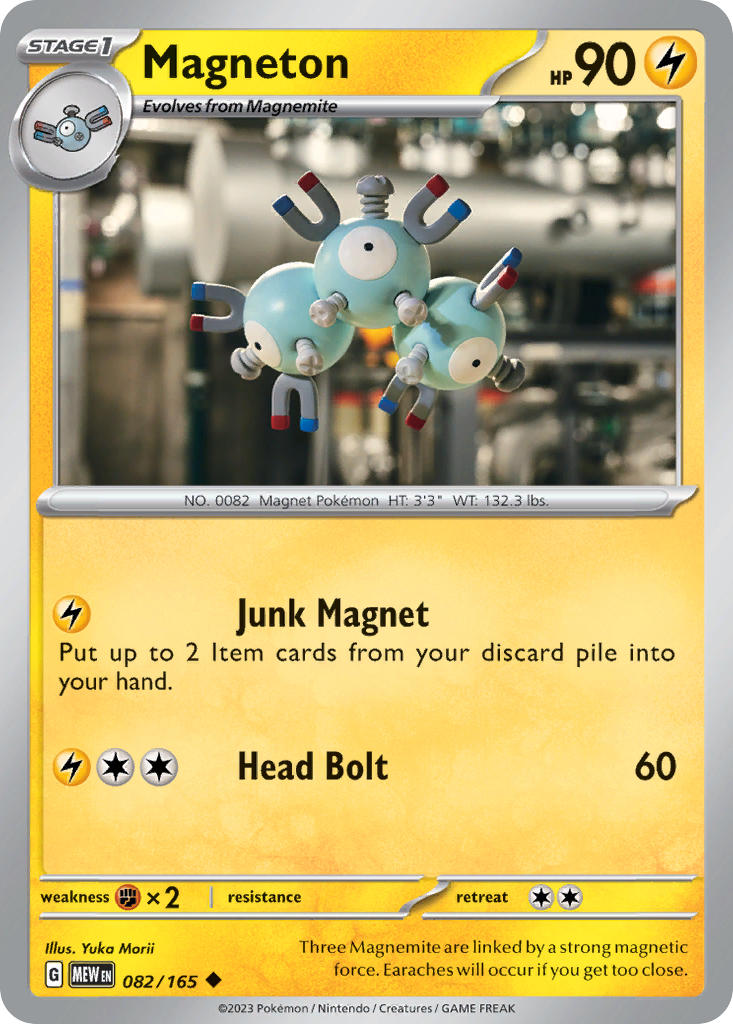 (082/165) Pokemon TCG 151 Single: Magneton Uncommon