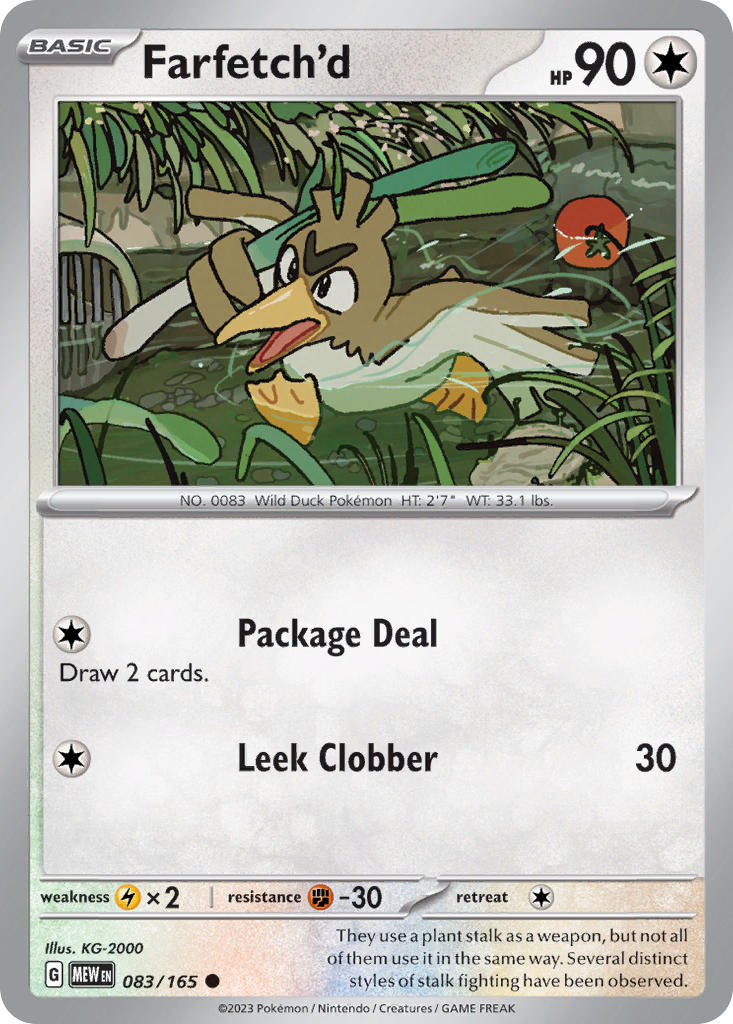 (083/165) Pokemon TCG 151 Single: Farfetch'd Reverse Holo Common