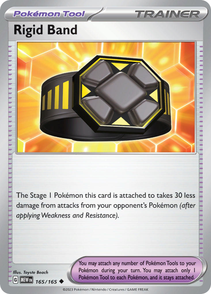 (165/165) Pokemon TCG 151 Single: Rigid Band Reverse Holo Uncommon