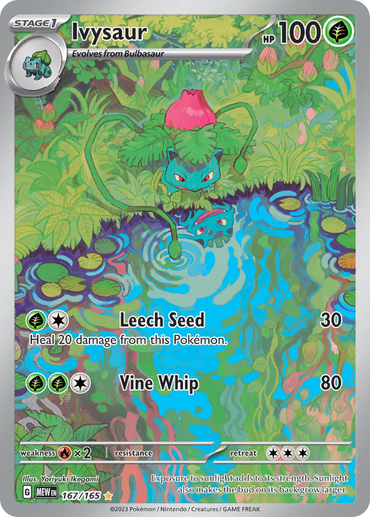 (167/165) Pokemon TCG 151 Single: Ivysaur Illustration Rare