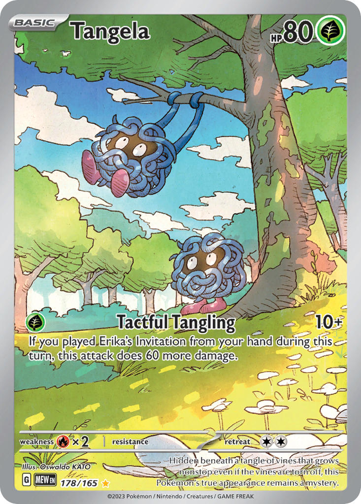 (178/165) Pokemon TCG 151 Single: Tangela Illustration Rare