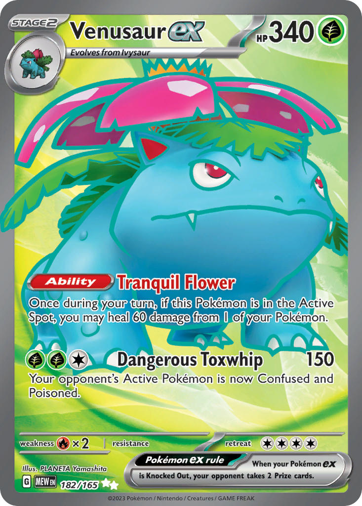 (182/165) Pokemon TCG 151 Single: Venusaur ex Ultra Rare