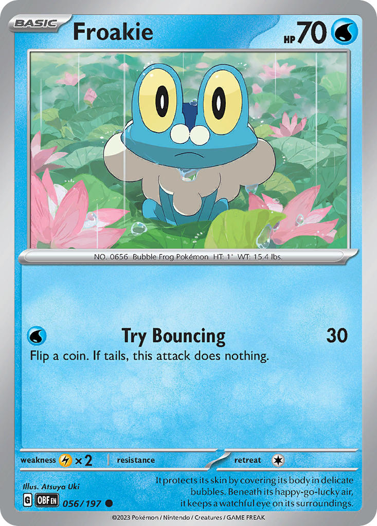 (056/197) Pokemon TCG Obsidian Flames Single: Froakie Common