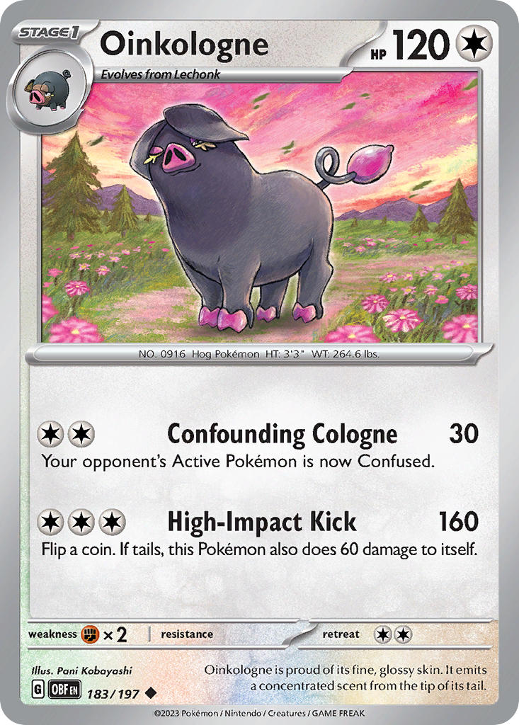 (183/197) Pokemon TCG Obsidian Flames Single: Oinkologne Uncommon