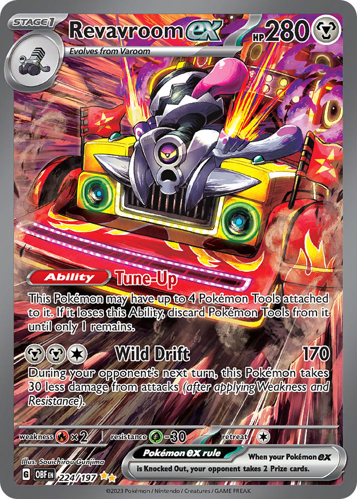 (224/197) Pokemon TCG Obsidian Flames Single: Revavroom ex Special Illustration Rare
