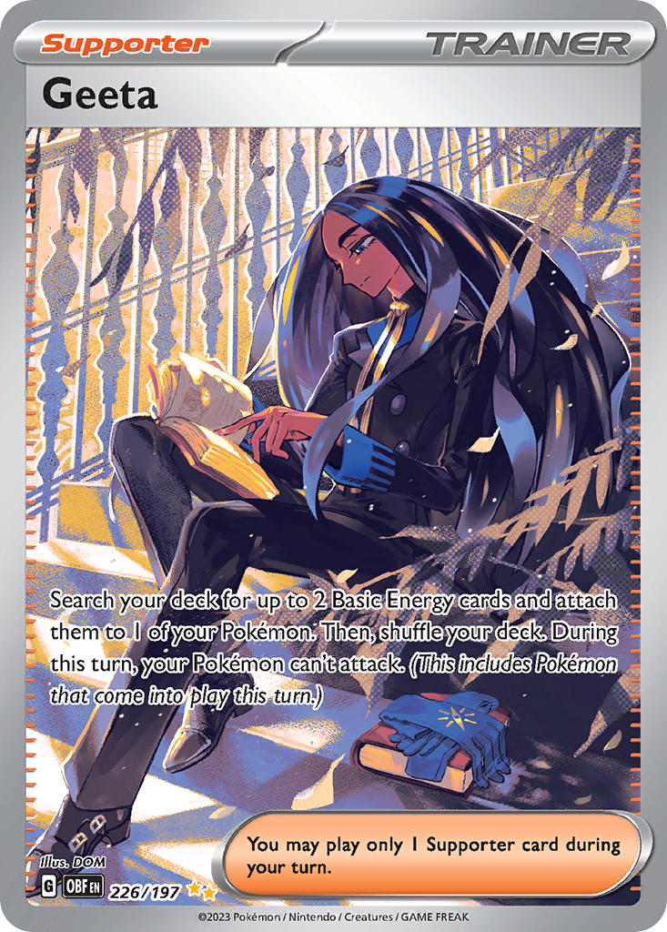 (226/197) Pokemon TCG Obsidian Flames Single: Geeta Special Illustration Rare
