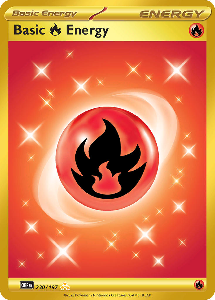 (230/197) Pokemon TCG Obsidian Flames Single: Fire Energy Secret Rare
