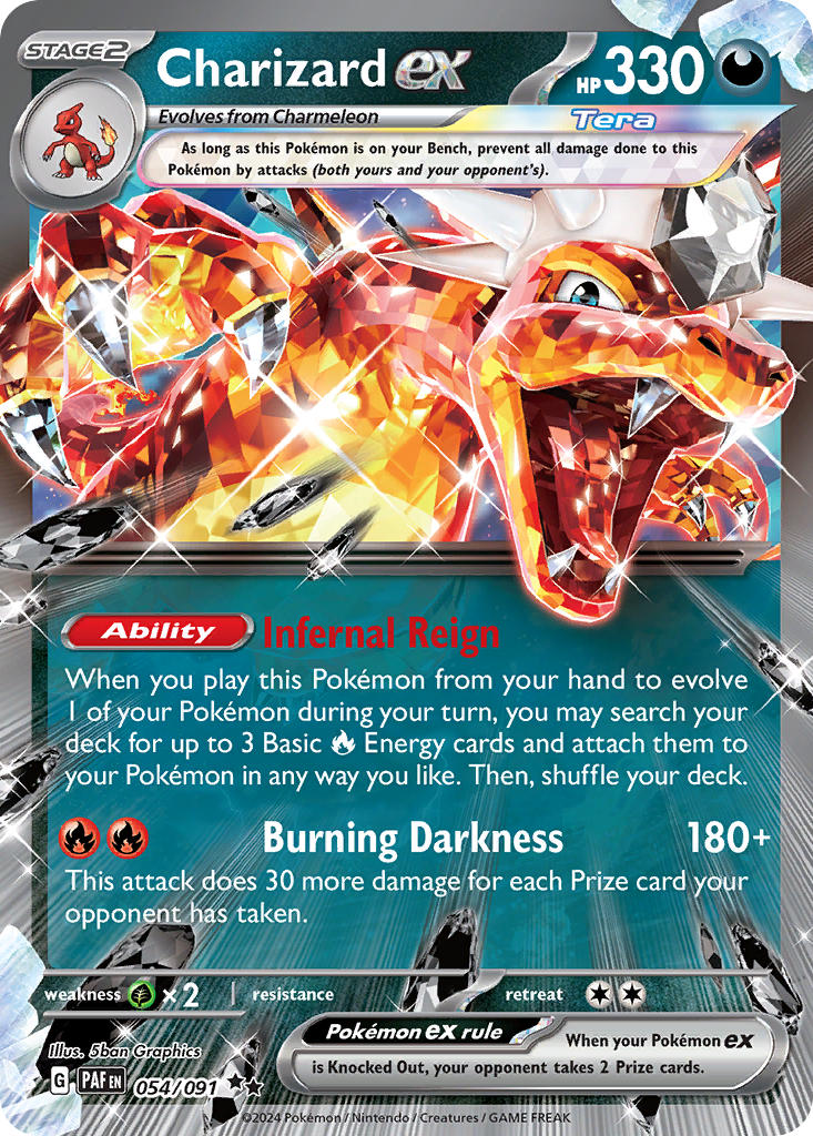 (054/091) Pokemon TCG Paldean Fates Single: Charizard ex Double Rare