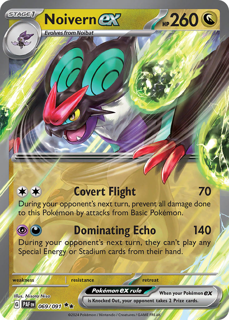 (069/091) Pokemon TCG Paldean Fates Single: Noivern ex Double Rare
