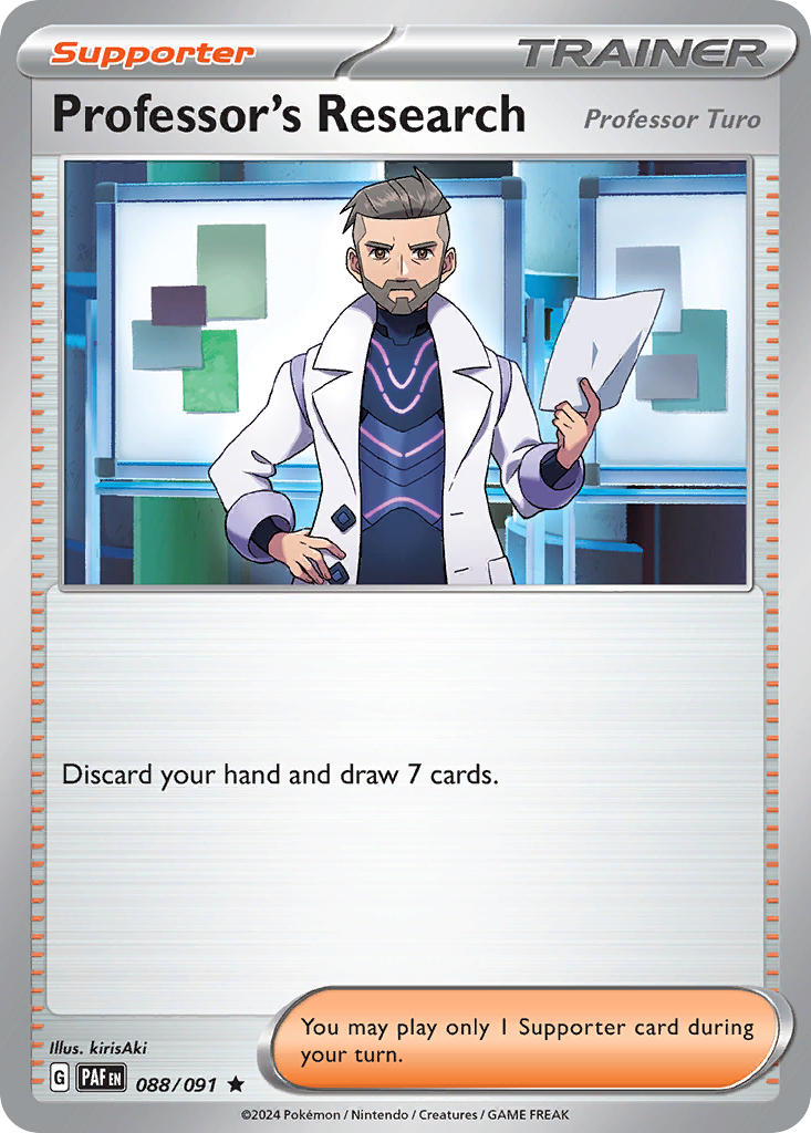 (088/091) Pokemon TCG Paldean Fates Single: Professor's Research Rare