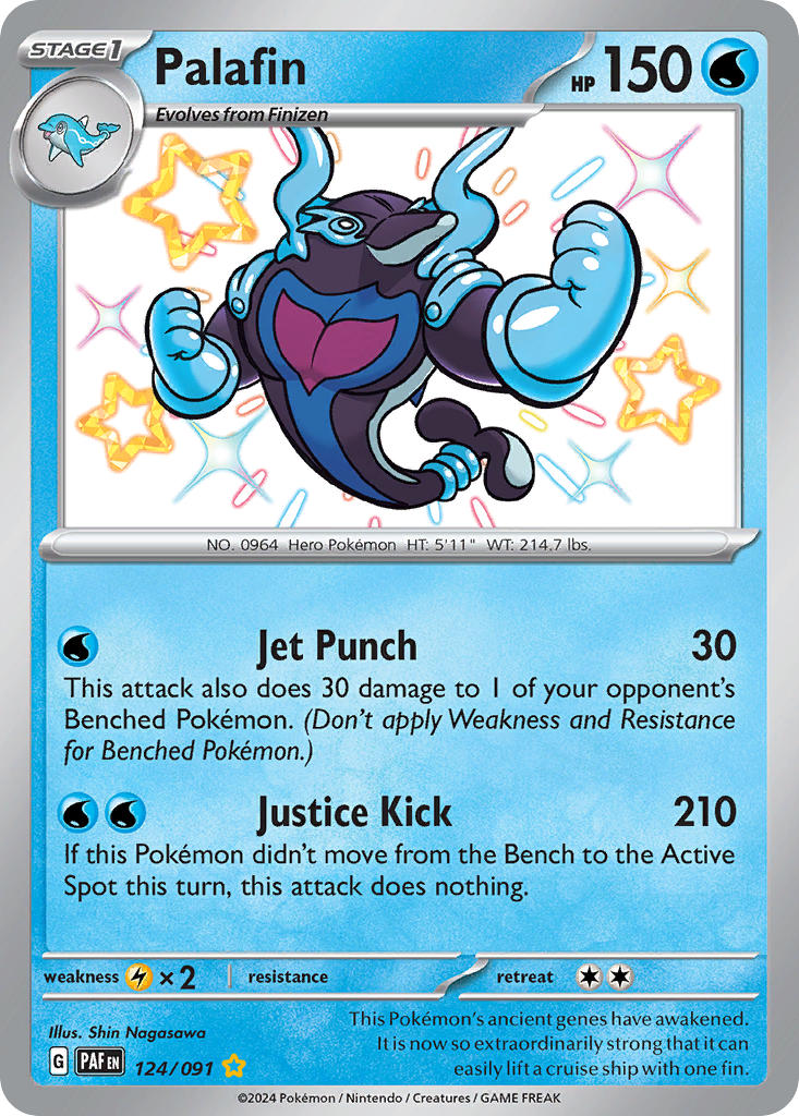 pokemon paldean fates card value 124/091) Pokemon TCG Paldean Fates Single: Palafin Shiny Rare – Puca Puca  Games
