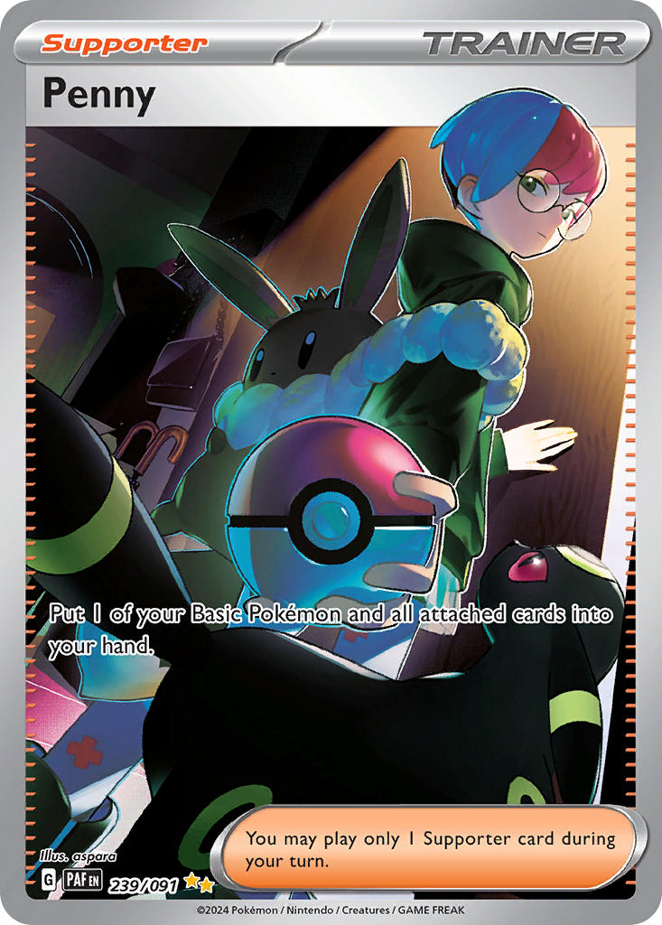 (239/091) Pokemon TCG Paldean Fates Single: Penny Special Illustration Rare