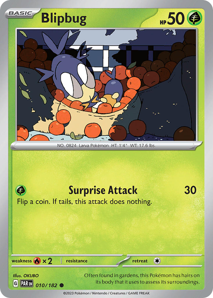 (010/182) Pokemon TCG Paradox Rift Single: Blipbug Common
