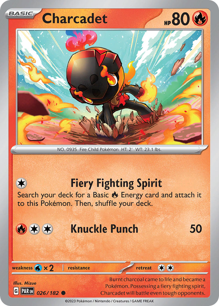 (026/182) Pokemon TCG Paradox Rift Single: Charcadet Common