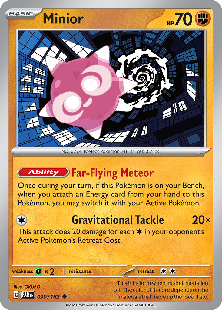 (099/182) Pokemon TCG Paradox Rift Single: Minior Uncommon