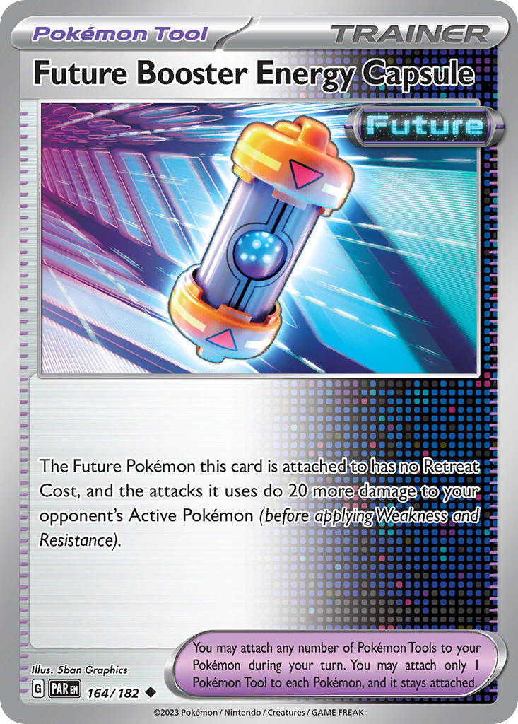(164/182) Pokemon TCG Paradox Rift Single: Future Booster Energy Capsule Reverse Holo Uncommon