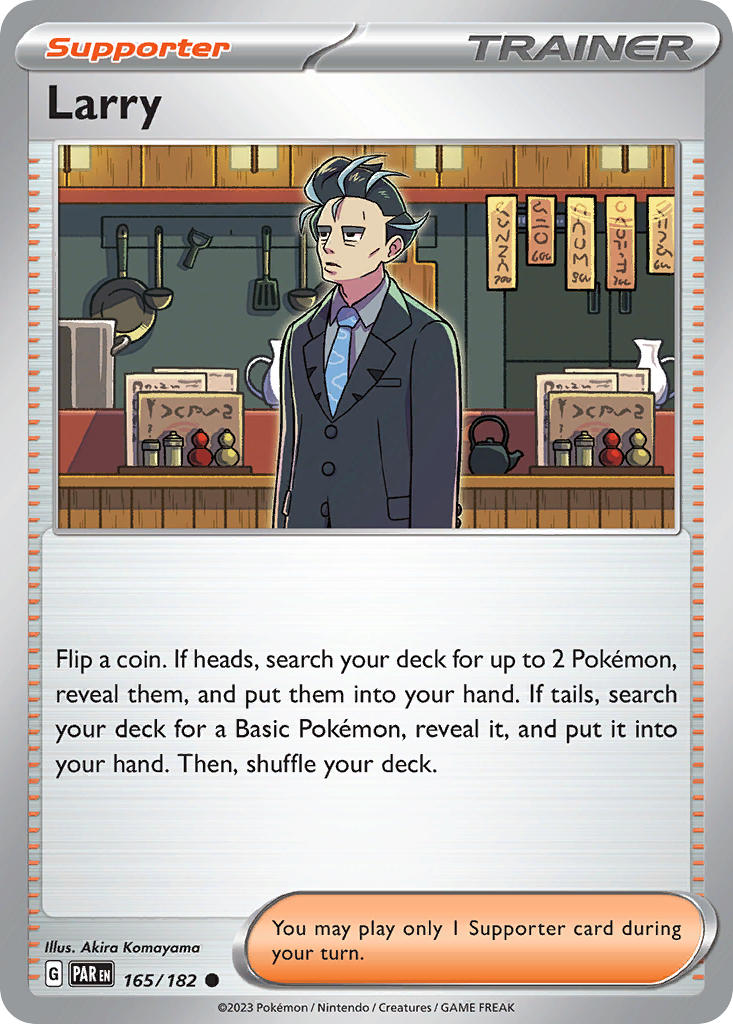 (165/182) Pokemon TCG Paradox Rift Single: Larry Common
