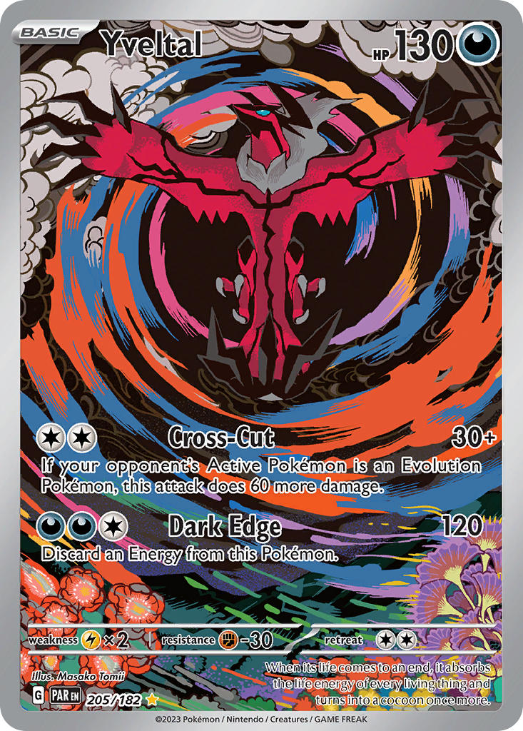 (205/182) Pokemon TCG Paradox Rift Single: Yveltal Illustration Rare