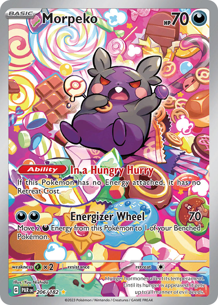 (206/182) Pokemon TCG Paradox Rift Single: Morpeko Illustration Rare