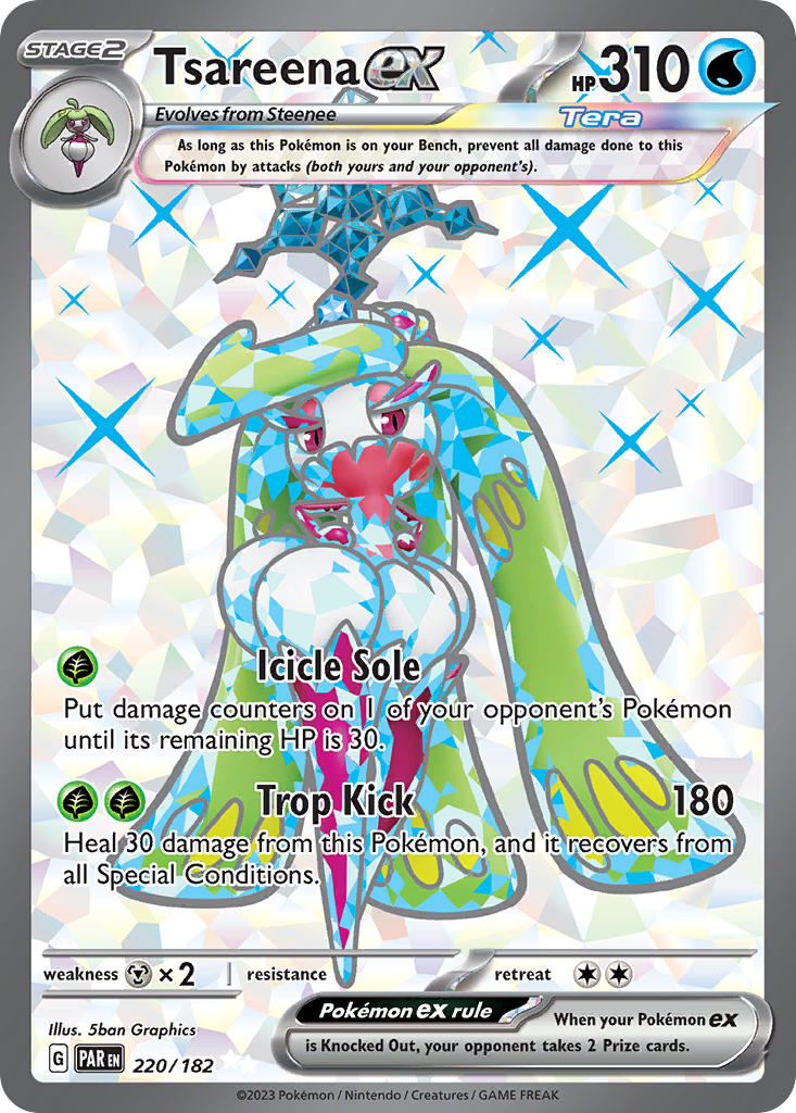 (220/182) Pokemon TCG Paradox Rift Single: Tsareena ex Ultra Rare