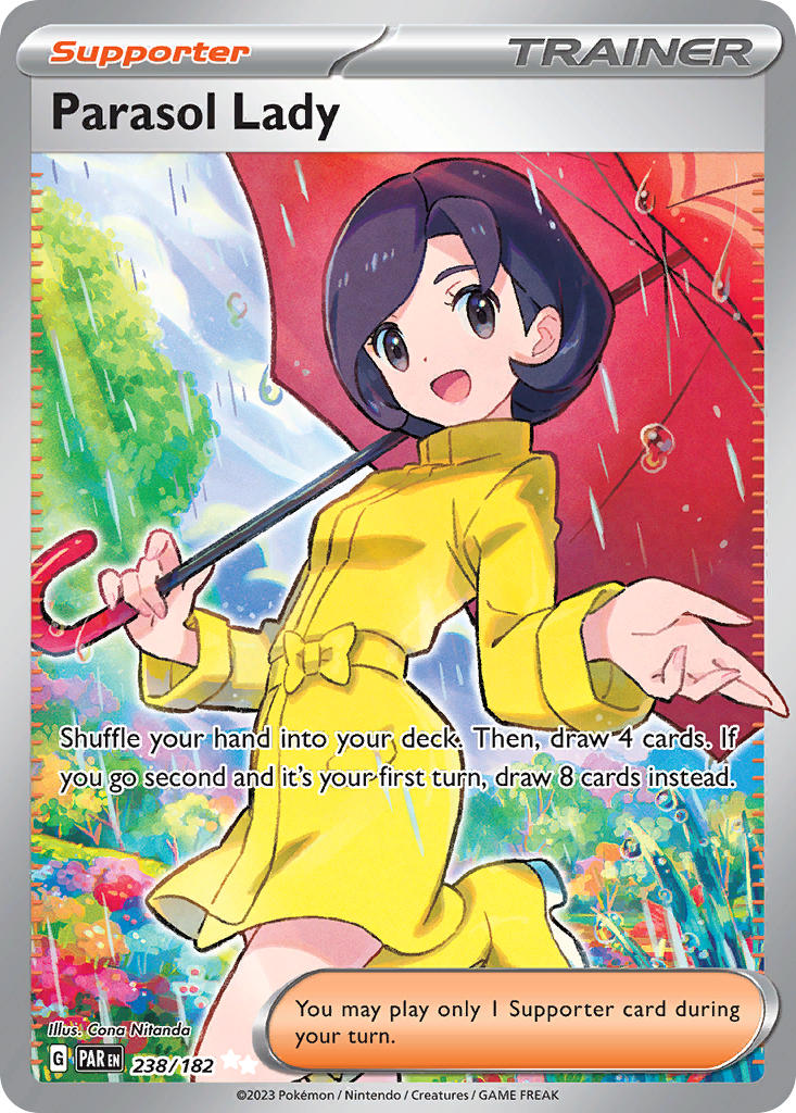 (238/182) Pokemon TCG Paradox Rift Single: Parasol Lady Ultra Rare