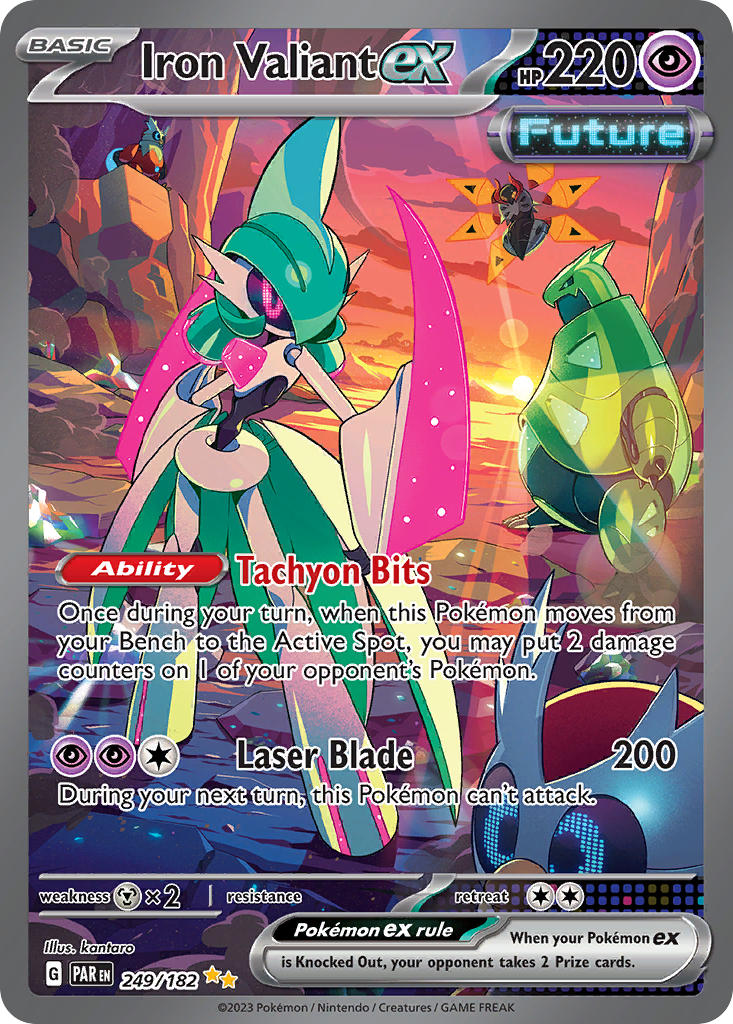 (249/182) Pokemon TCG Paradox Rift Single: Iron Valiant ex Special Illustration Rare