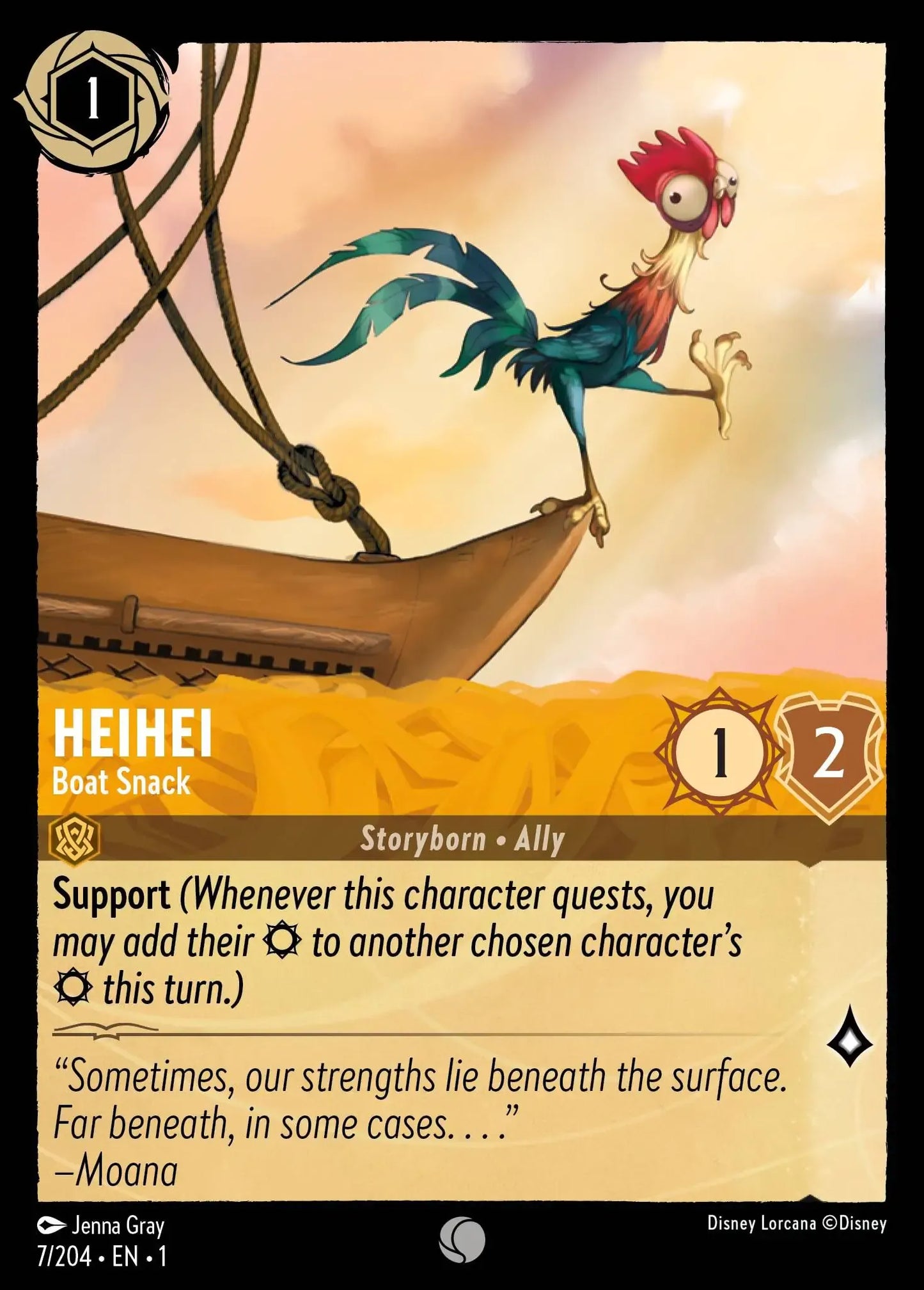 (007) Lorcana The First Chapter Single: Heihei - Boat Snack  Common