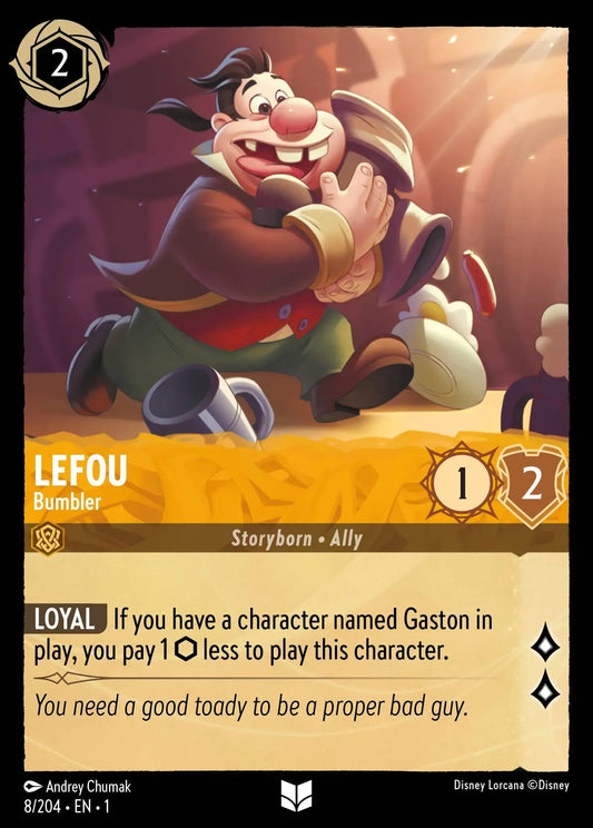 (008) Lorcana The First Chapter Single: Lefou - Bumbler  Holo Uncommon