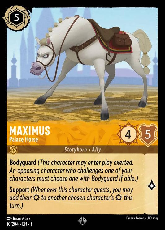 (010) Lorcana The First Chapter Single: Maximus - Palace Horse  Holo Super Rare
