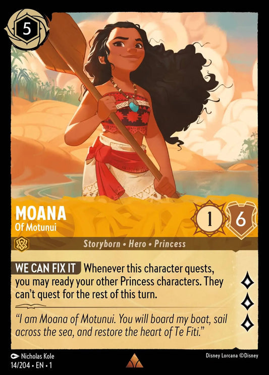 (014) Lorcana The First Chapter Single: Moana - Of Motunui  Holo Rare