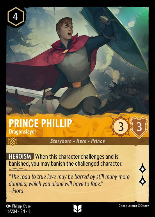 (016) Lorcana The First Chapter Single: Prince Phillip - Dragonslayer  Uncommon