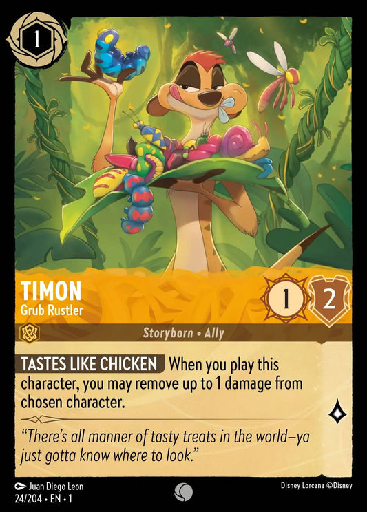 (024) Lorcana The First Chapter Single: Timon - Grub Rustler  Holo Common