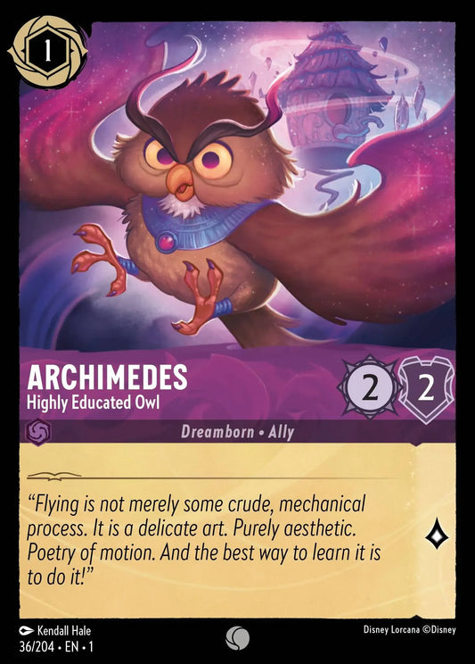 (036) Lorcana The First Chapter Single: Archimedes - Highly Educated Owl  Common