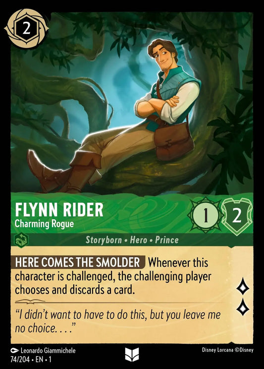 (074) Lorcana The First Chapter Single: Flynn Rider - Charming Rogue  Holo Uncommon