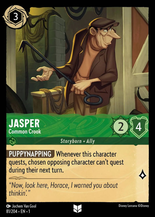 (081) Lorcana The First Chapter Single: Jasper - Common Crook  Holo Uncommon