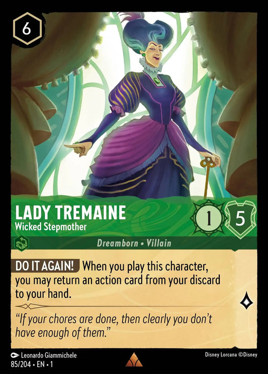 (085) Lorcana The First Chapter Single: Lady Tremaine - Wicked Stepmother  Rare