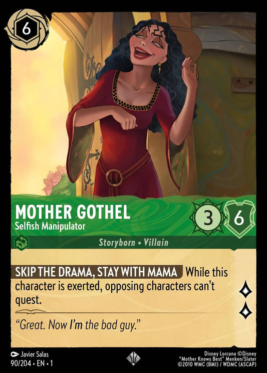 (090) Lorcana The First Chapter Single: Mother Gothel - Selfish Manipulator  Super Rare