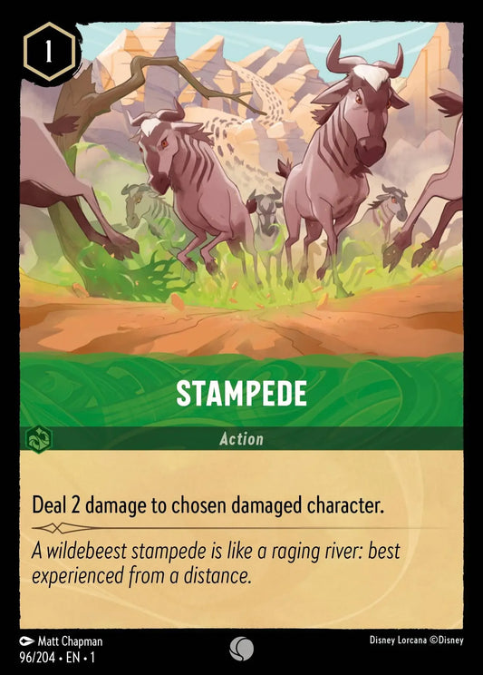 (096) Lorcana The First Chapter Single: Stampede  Holo Common